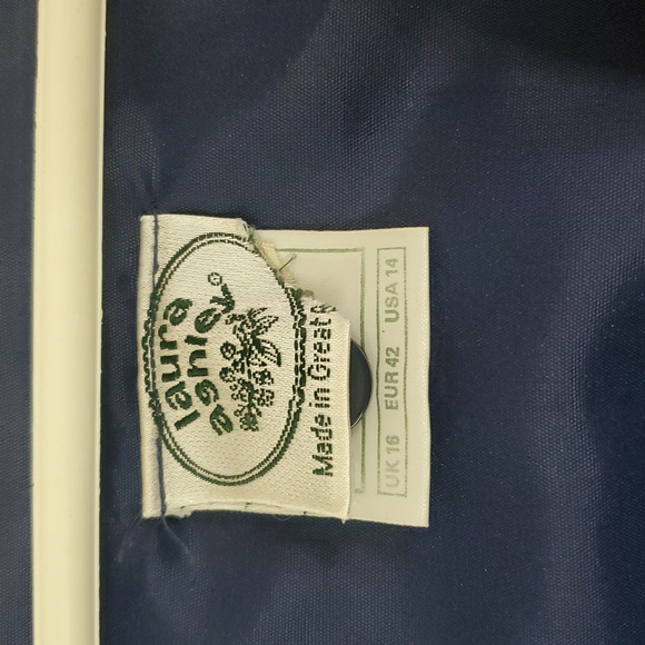 Vintage 80's Laura Ashley Corduroy Floral Sleeveless Jumper Dress Size 14 - Picture 4 of 11